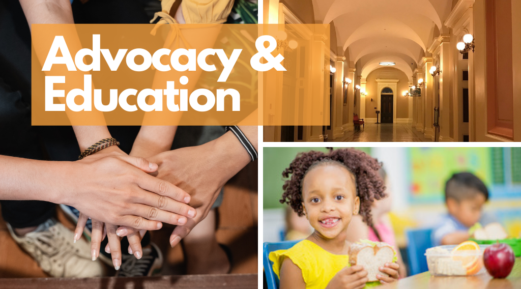 photo collage of advocacy and education programs