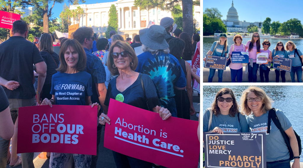 Members at local abortion access rally events