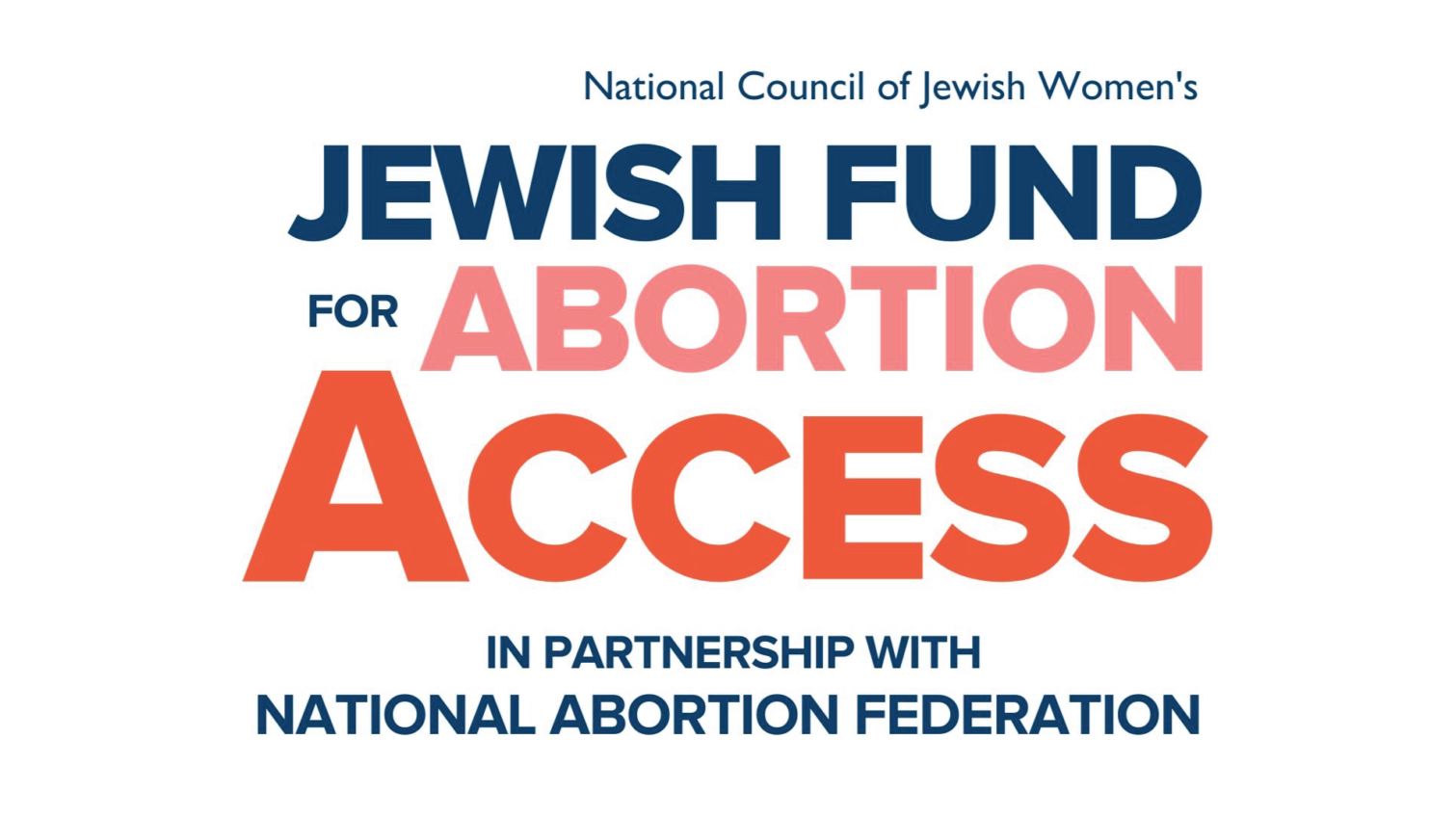 Logo for Jewish Fund for Abortion Access in partnership with the National Abortion Federation