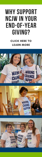 photo collage of women wearing t-shirts that say Making Change Happen