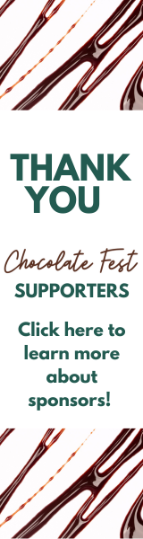 Website banner stating Thank you Chocolate Fest Supporters, click here to learn more about our sponsors.