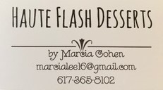 Business logo for Haute Flash Desserts by Marcia Cohen