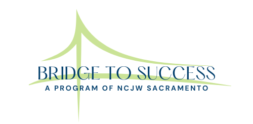 Program name over a graphic of a green bridge
