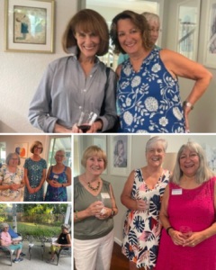 Four photos of NCJW Sacramento members smiling at the camera during the Rosh Chodesh event.