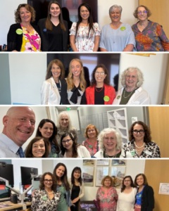 Photo collage showing NCJW section members in a group photo with California legislators and representatives.