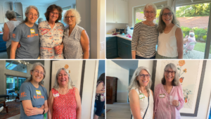 Photo collage of women smiling